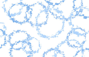 青いスクエアスタンプのランダリング背景