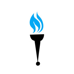 torch icon with blue flame