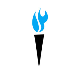torch icon with blue flame