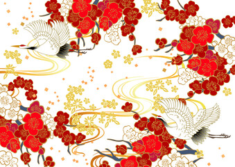 美しい和風柄　イラスト背景