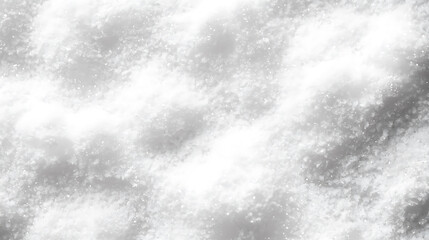 Minimalist design of snow texture showcasing soft, fluffy snowflakes with serene, tranquil atmosphere