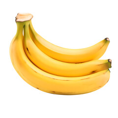 Banana bunch. Banana fruit clipping path. Banana isolated on transparent background