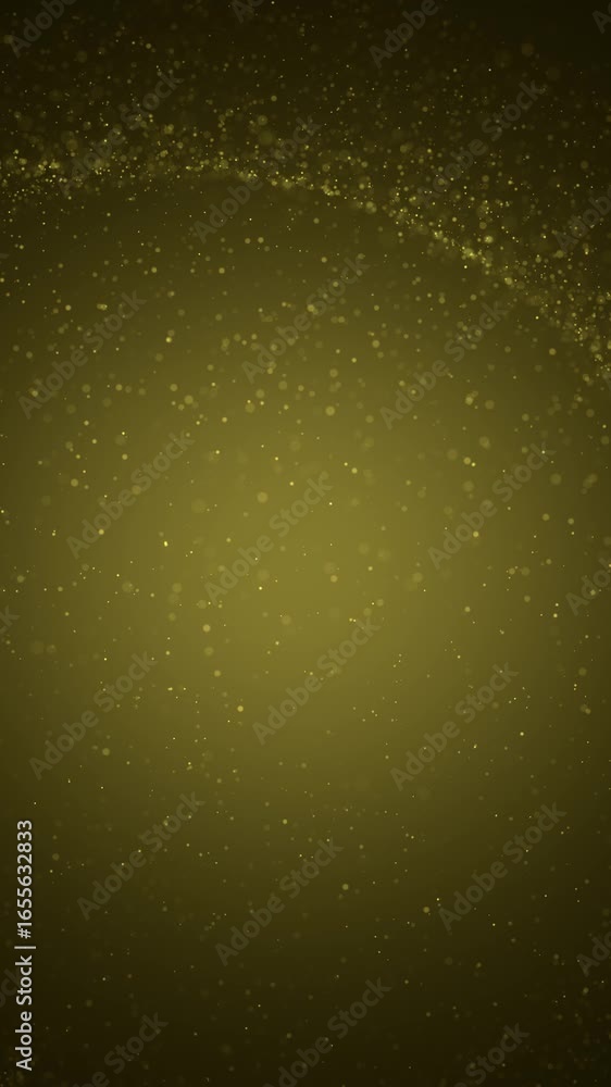 Poster abstract golden light with dot particles copy space loop vertical background.