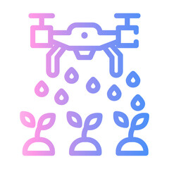 Obraz premium drone Line Gradient Icon