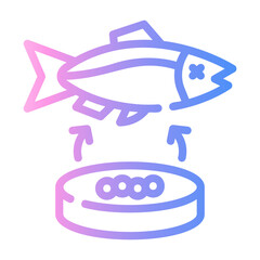 lab grown food Line Gradient Icon