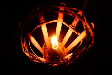 fire burning in the dark