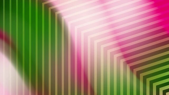 Geometric pattern of pink and green lines, suitable for backgrounds, wallpapers, and artistic design projects requiring vibrant elements.