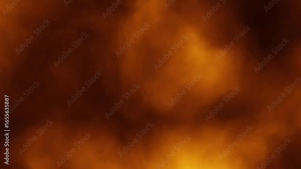 Canvas Prints abstract loop dark orange red cloud of smoke animation.