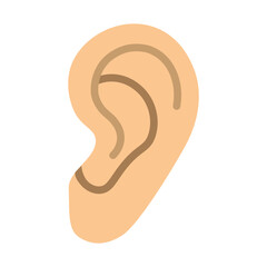 Ear Vector Flat Icon Design