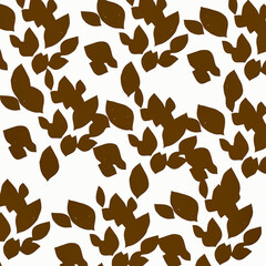 Seamless pattern with brown animal skins like a leopard and giraffe vector illustration wallpaper