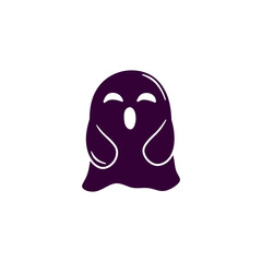 vector of silhouette stickers on the theme of halloween  ghost  skull and pumpkin witch