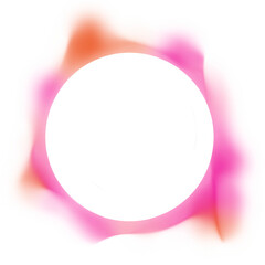 Orange Pink Circle Frame Gradient Overlay with Soft Blur Border