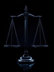 Silhouette of a legal balance scale