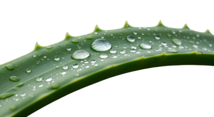 green leaf with water drops