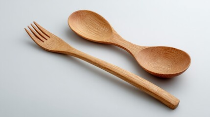 Wooden Spoon and Fork Crossed
