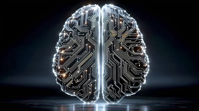 human brain model with alpha channel