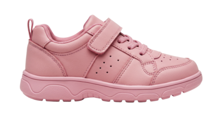 Pink Childrens Sneaker with Hook and Loop Fastener.