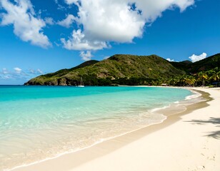 Fototapeta premium Tropical beach paradise with turquoise water