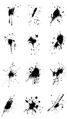 Black paint splash vector design. 