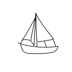 outline of the ship
