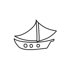 outline of the ship