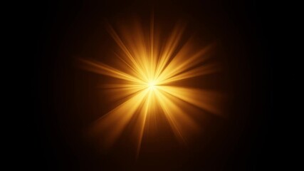 Warm Golden Light Rays Background Loop. Lens Flare. - Powered by Adobe
