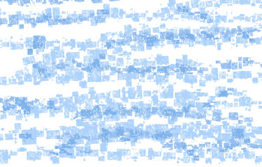 青いスクエアスタンプのグランジ背景