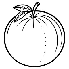 Clean vector style orange fruit isolated on white background