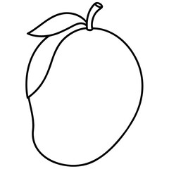 Mango vector illustration, minimal, white background