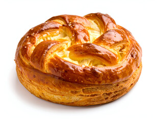 Delicious Kouign-Amann Pastry A Buttery, Caramelized Delight Isolated on White Background