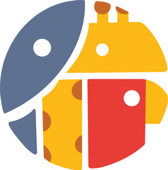 mascot logo zoo cute animal