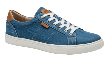 Stylish Blue Denim Canvas Sneakers.