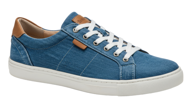 Stylish Blue Denim Canvas Sneakers.
