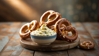 German Pretzels with Cheese Dip