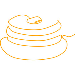 Pancake Line Art