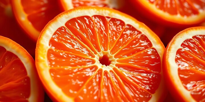 Close-up of vibrant orange slices, juicy and textured background,  background,   fresh - Powered by Adobe