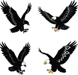 Eagle silhouette illustration vector design.