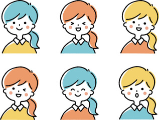 ポジティブな女の子セット