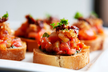Homemade Italian Bruschetta Appetizer