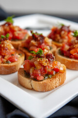 Homemade Italian Bruschetta Appetizer