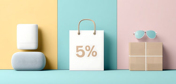 cyber monday promotional signs featuring discounts on home goods, tech gadgets, and fashion items