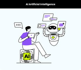AI Artificial Intelligence Illustrations