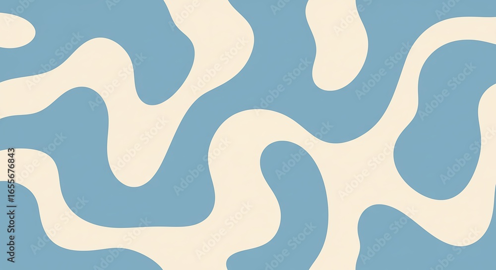 Aufkleber abstract wavy pattern in blue and beige a stylish background design for various applications