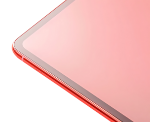 High-end rose gold tablet featured on transparent background suitable for fashion-forward digital ads and minimalist product visuals
