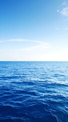 Obraz premium Vast ocean and clear sky meet. Horizon view