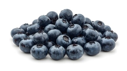 Fresh Blueberries Isolated on White Background &ndash; High Quality Berry Photography