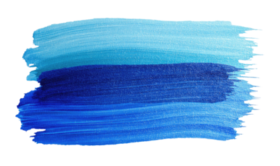 Abstract paint stroke, shades of blue