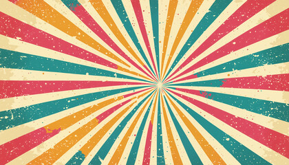 a retro sunburst background with a grunge texture