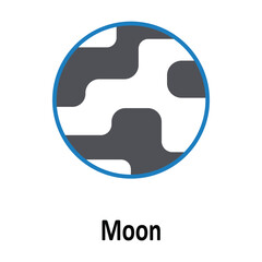 Moon Vector icon which can easily modify or edit