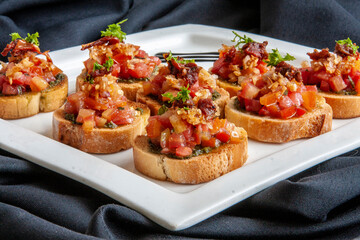 Homemade Italian Bruschetta Appetizer